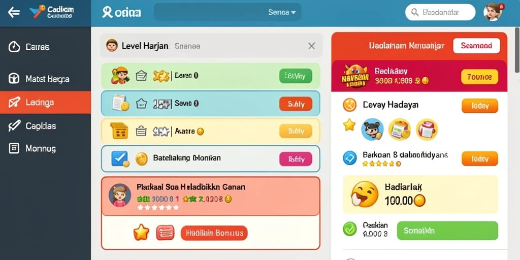 Screenshot saat memasuki permainan dengan antarmuka menawan.